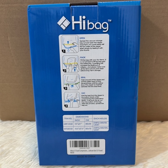 Hibag Storage & Organization New 2 Hibag Travel Compression Bags